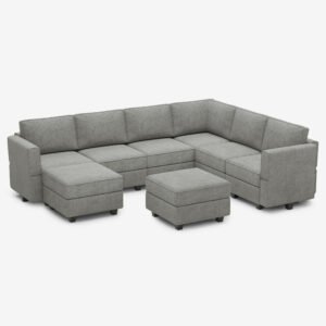 Configurable Modular Sofa with Ottoman