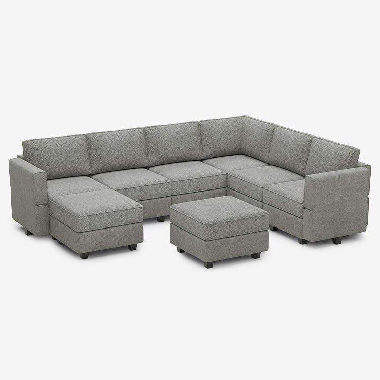Configurable Modular Sofa with Ottoman