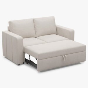 Velvet Pull-Out Sleeper Loveseat