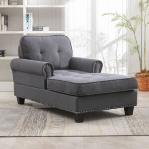 Tufted Upholstered Chaise Lounge